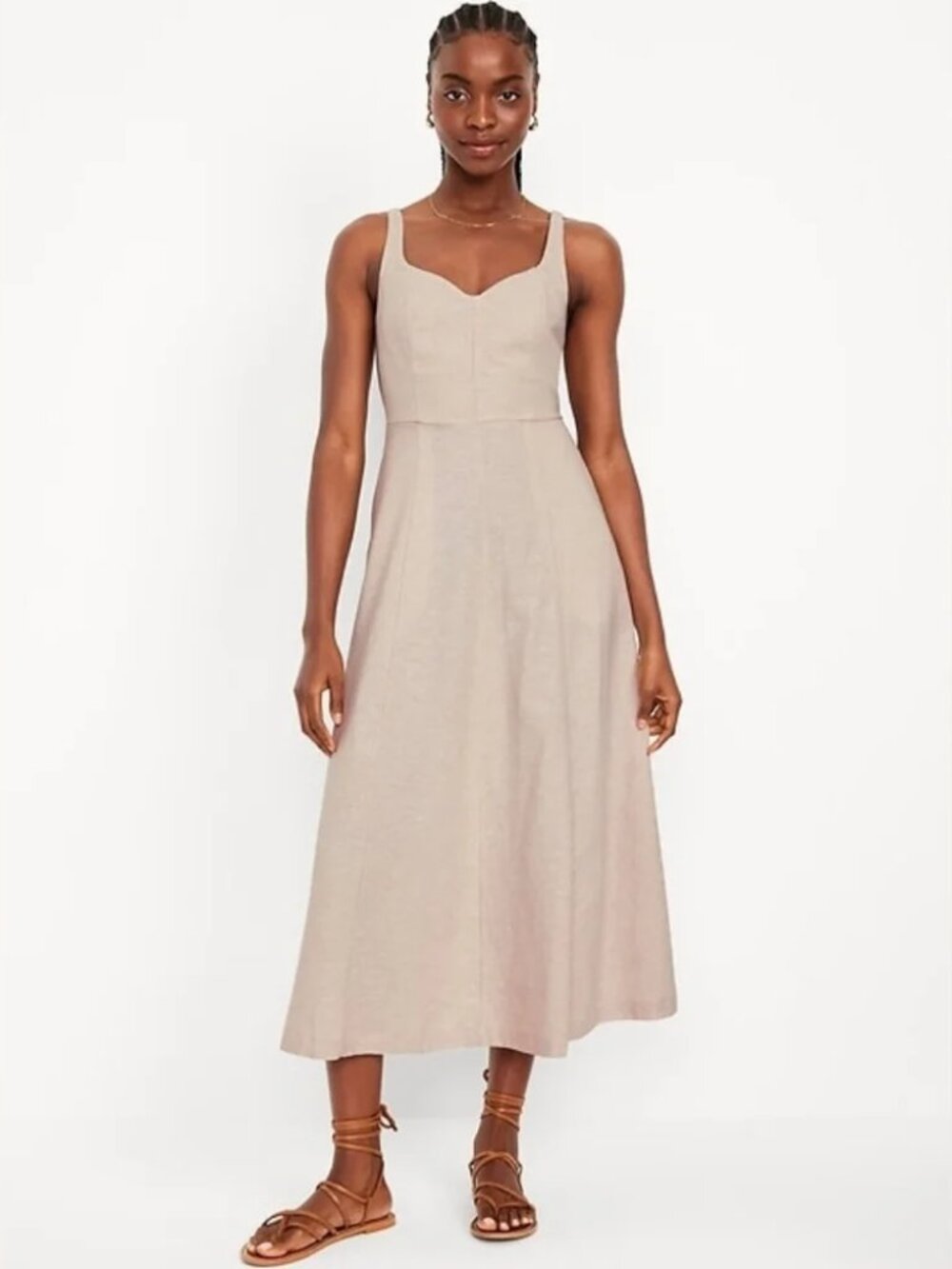 Old Navy Beige Midi Dress